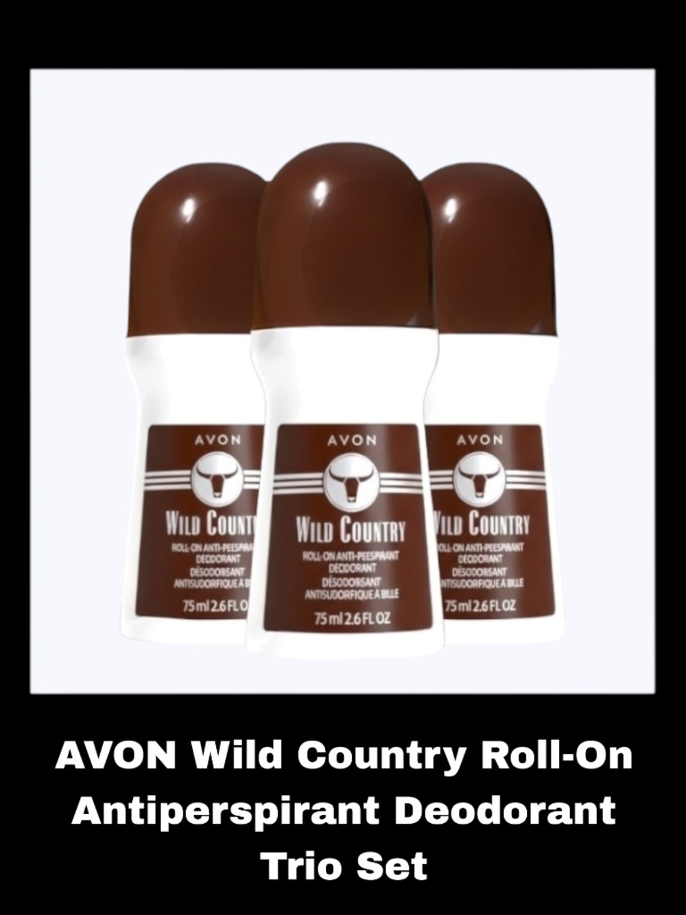 AVON Wild Country Roll-On Antiperspirant Deodorant Trio Set